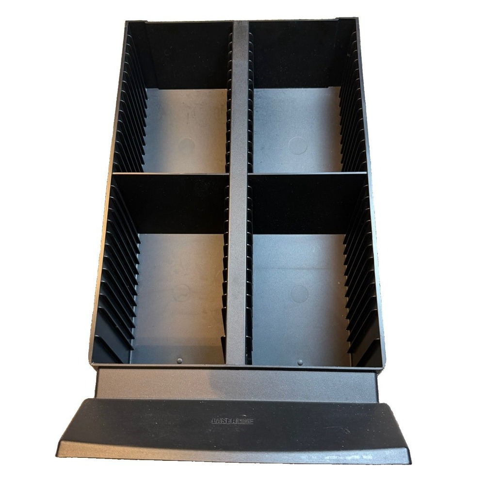 Laserline 60 CD Storage Angle Cut Rack Plastic Table Top Holder Organizer Tower